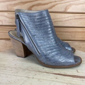 Paul Green Women's 10 US Cayenne Smoke Metallic Peep Toe Sandal Bootie High Heel